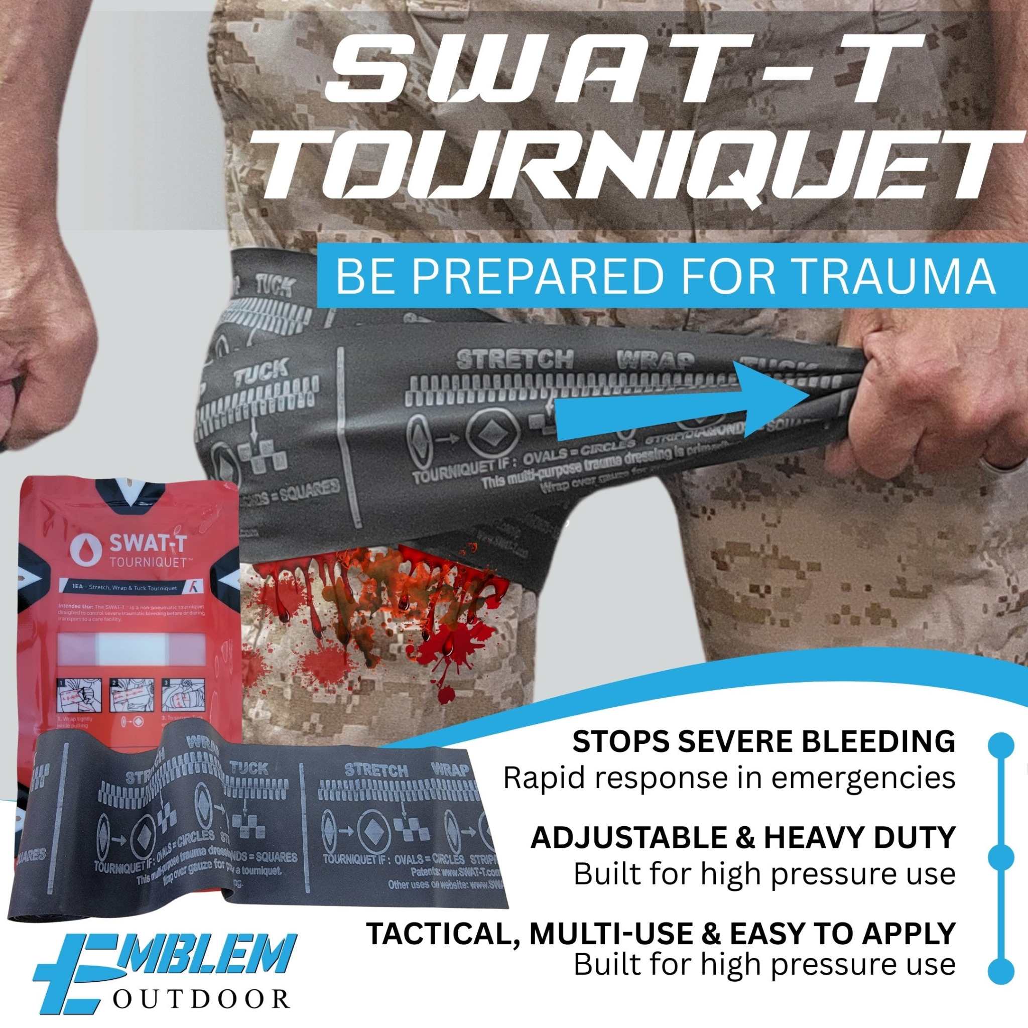 SWAT-T TourniquetSWAT-T TourniquetThe SWAT-T™ Tourniquet, part of Combat Medical Systems’ MARCH™ Medical Gear, was designed specifically for military and civilian Special Weapons and Tactics Teams, bFirst Aid Kit